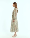 SIXDO Voile Flared Dress for Women